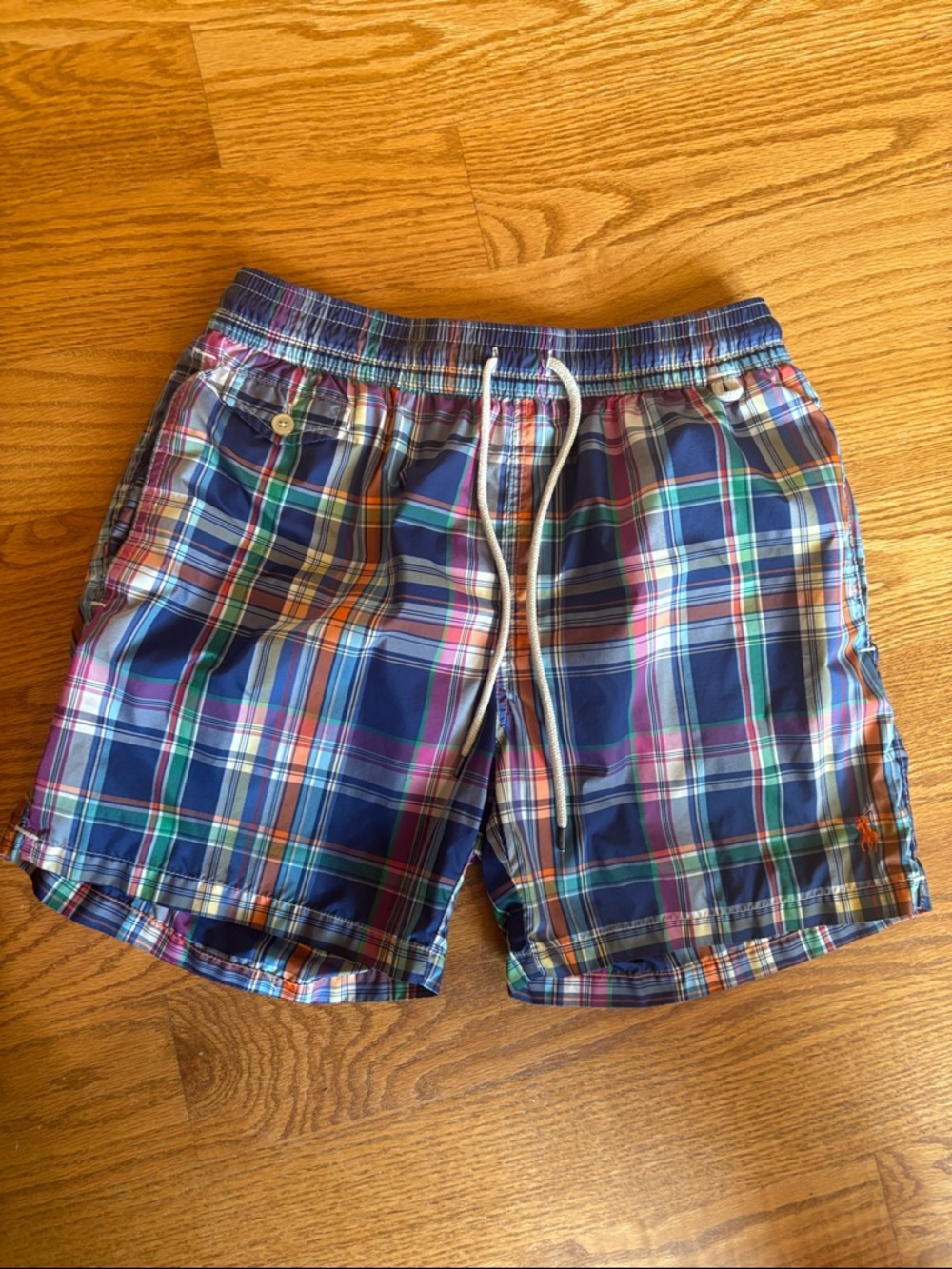 Men's  Ralph Lauren Polo Plaid Swim Trunks
